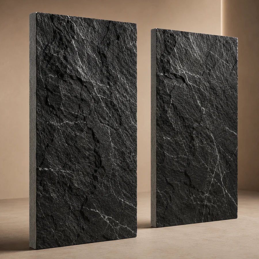 Stone Nero Elegante - Pannelli effetto pietra