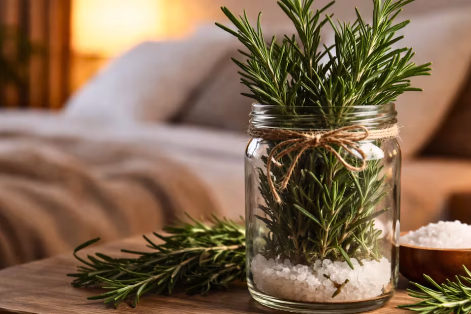 Camera da letto più profumata e rilassante: il semplice trucco del barattolo di rosmarino