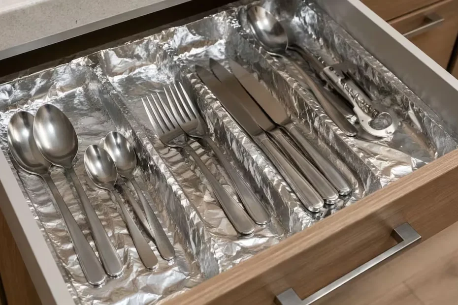 Cassetti sempre puliti con il trucco del foglio di alluminio: il metodo semplice che fa risparmiare tempo