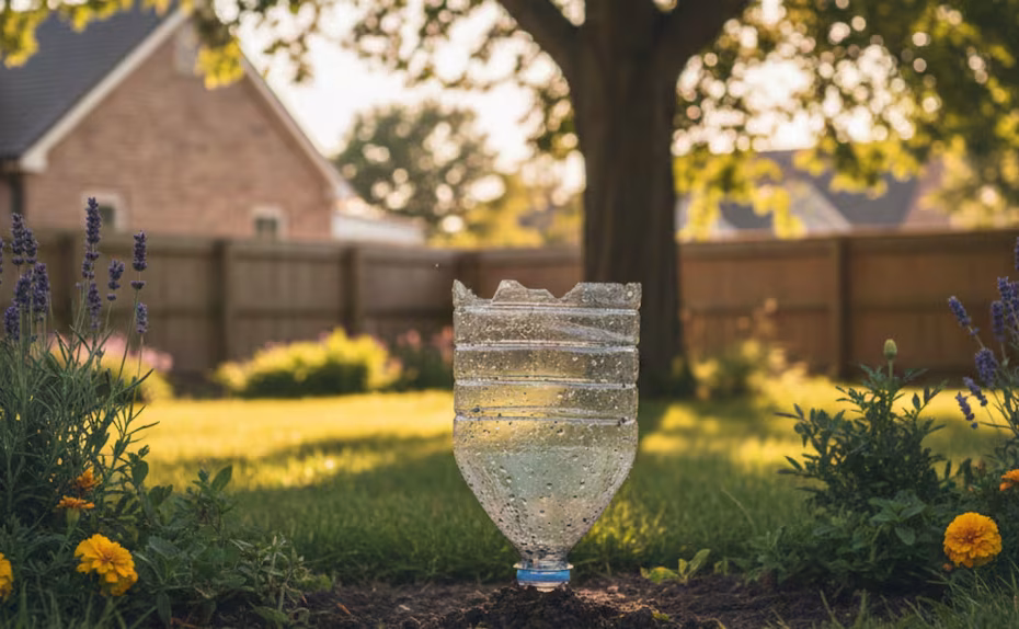 Giardino più sano e senza parassiti: il trucco semplice della bottiglia di plastica capovolta