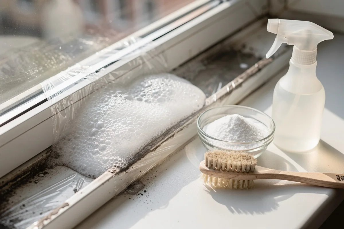 Il trucco con bicarbonato e pellicola che rovina (o salva) i binari delle finestre