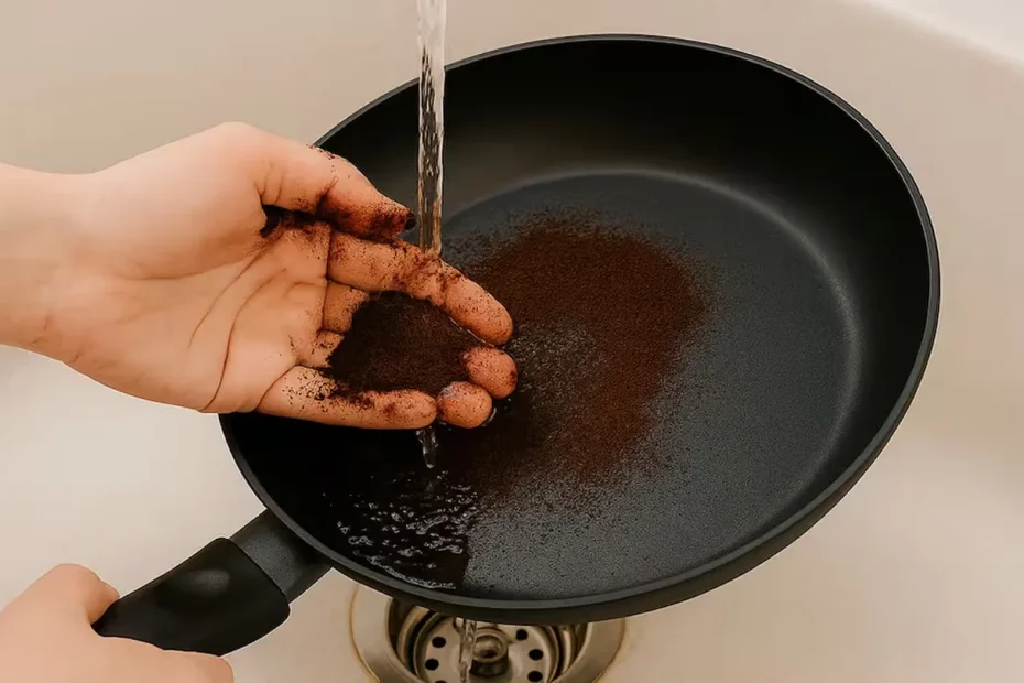 Padelle come nuove con i fondi di caffè: il trucco semplice che sgrassa senza rovinare