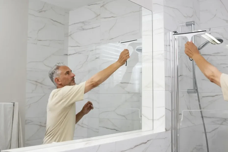 Pulire la cabina doccia senza fatica: il metodo semplice con trattamenti anticalcare e porte sganciabili