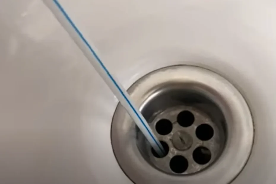 Scarico del lavandino intasato dai capelli? Il trucco semplice con la cannuccia che ti fa risparmiare