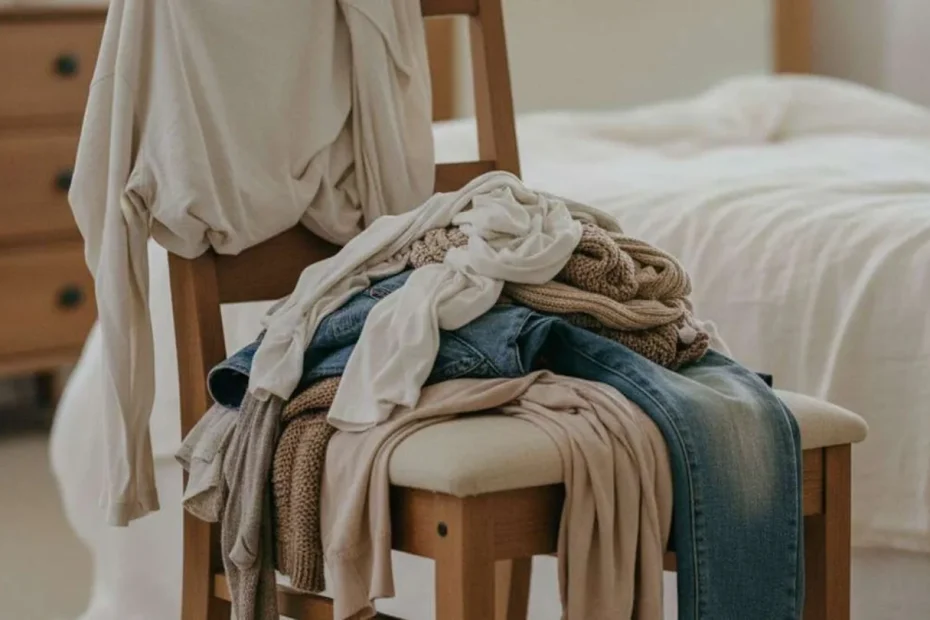 Vestiti ammucchiati sulla sedia: il semplice gesto che rivela un tratto preciso del carattere